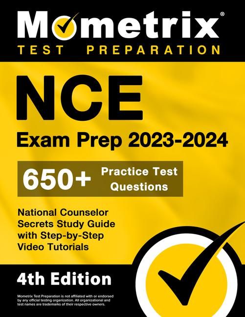 Produktbild: NCE Exam Prep 2023-2024 - 650+ Practice Test Questions, National Counselor Secrets Study Guide with Step-By-Step Video Tutorials
