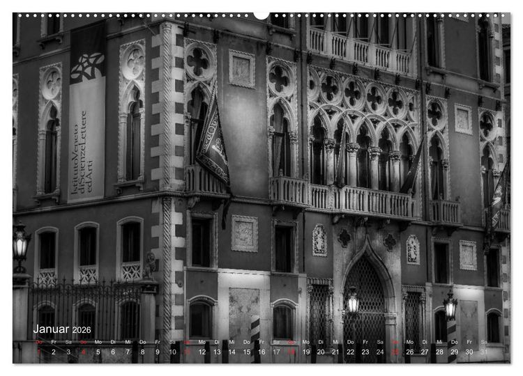 Produktbild: Venedig - Licht und Schatten (Wandkalender 2026 DIN A2 quer), CALVENDO Monatskalender