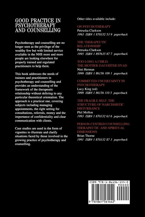 Produktbild: Feasey: Good Practice in Psychotherapy
