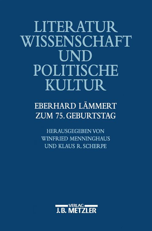 Produktbild: Literaturwissenschaft und politische Kultur