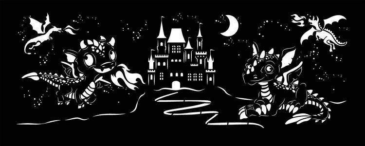 Produktbild: URSUS Silhouetten-Laterne "Drachen"