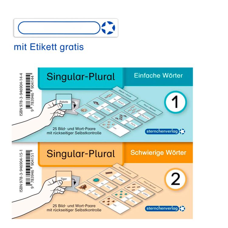 Produktbild: Meine Grammatikdose 1 und 2 - Singular-Plural - Einfache und schwierige W&ouml;rter