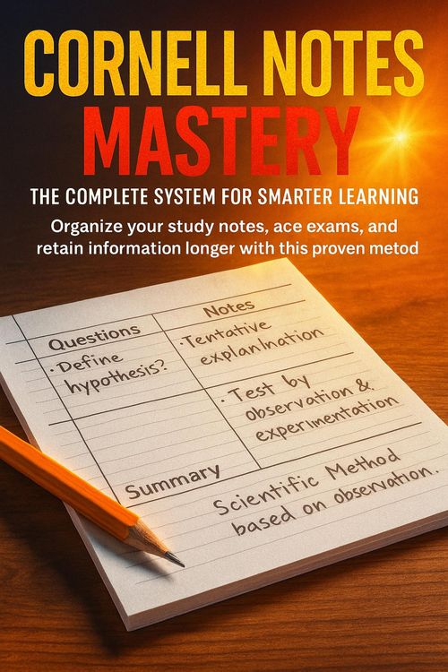 Produktbild: Cornell Notes Mastery: The Complete System for Smarter Learning