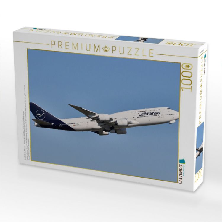 Produktbild: CALVENDO Puzzle D-ABYA - Lufthansa - Boeing 747-800 "Brandenburg" Farnkfurt Airport | 1000 Teile Lege-Gr&ouml;&szlig;e 64x48cm Foto-Puzzle f&uuml;r gl&uuml;ckliche Stunden