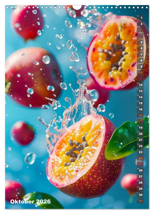 Produktbild: Fr&uuml;chtetraum - Jeden Monat eine fruchtige &Uuml;berraschung (Wandkalender 2026 DIN A3 hoch), CALVENDO Monatskalender