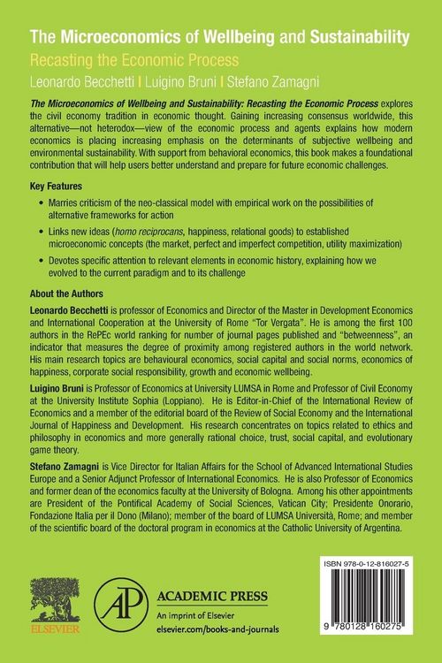 Produktbild: The Microeconomics of Wellbeing and Sustainability
