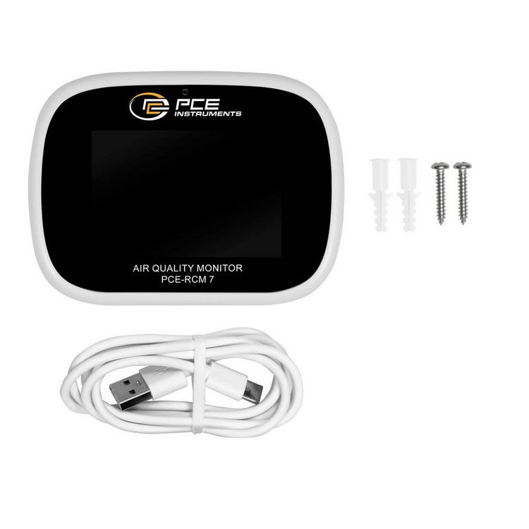 Produktbild: Kohlendioxid-Messger&auml;t PCE Instruments PCE-RCM 7 CO2 mit Temperaturmessfunktion, mit USB-Schnittstelle