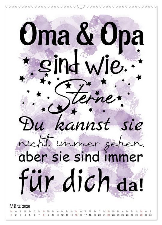 Produktbild: Oma und Opa, die Helden unserer Kindheit (Wandkalender 2026 DIN A2 hoch), CALVENDO Monatskalender