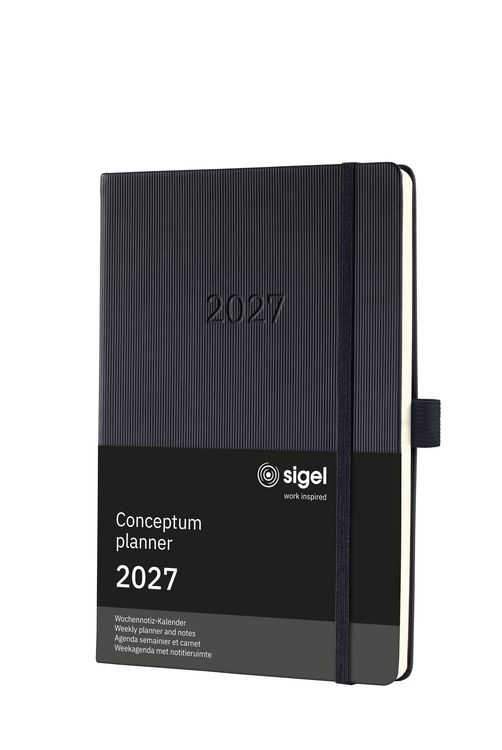 Produktbild: SIGEL C2714 Wochennotiz-Kalender Conceptum 2027, ca. A5, schwarz