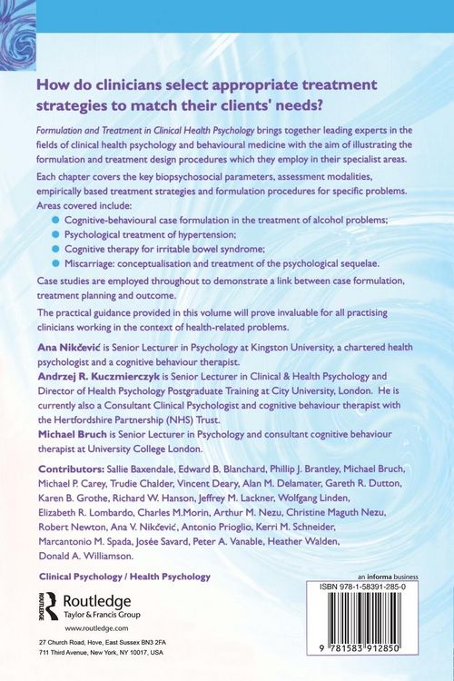 Produktbild: Formulation and Treatment in Clinical Health Psychology