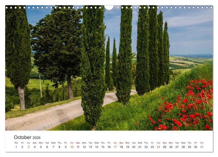 Produktbild: Tuscany A color palette (Wall Calendar 2026 DIN A3 landscape), CALVENDO 12 Month Wall Calendar