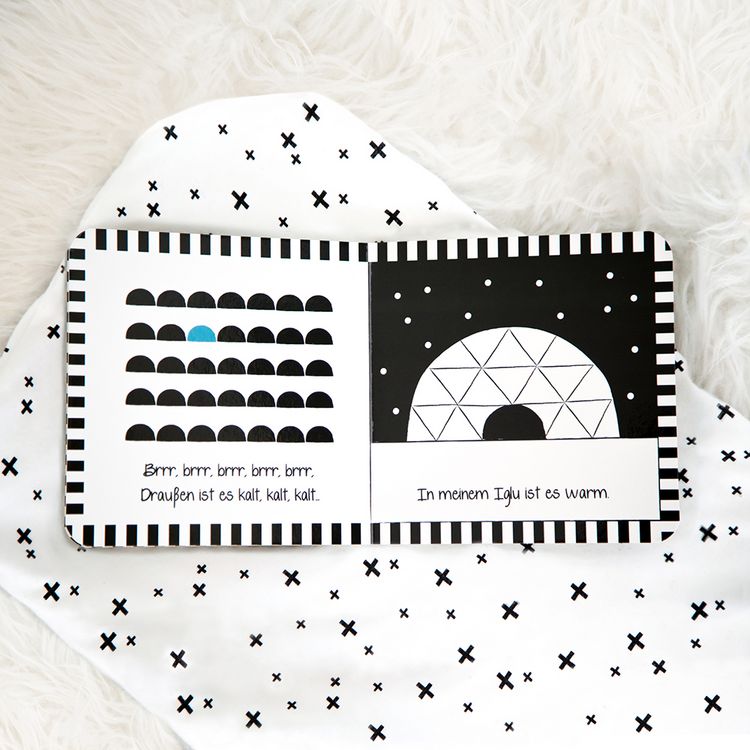 Produktbild: Shiro &ndash; der Eisb&auml;r: Kontrastbuch f&uuml;r Babys &middot; kontrastreiche Bilder angepasst an Babyaugen &middot; Schwarz Wei&szlig; Buch f&uuml;r Neugeborene &middot; Mein erstes Bilderbuch &middot; Montessori Buch