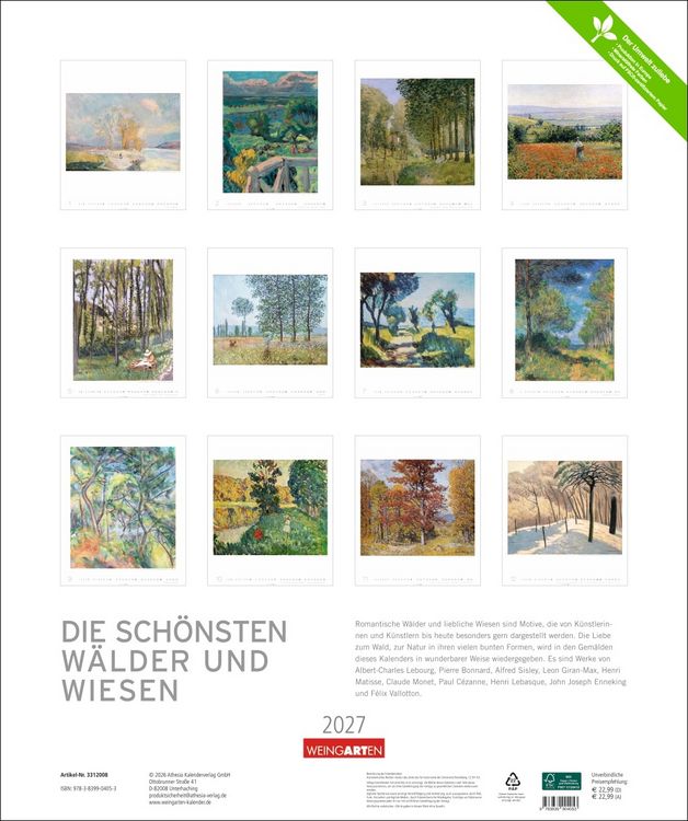 Produktbild: Die sch&ouml;nsten W&auml;lder und Wiesen Kalender 2027