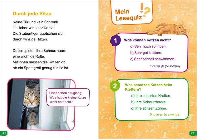 Produktbild: WAS IST WAS Erstes Lesen easy! Band 10. Katzen - meine Lieblingstiere