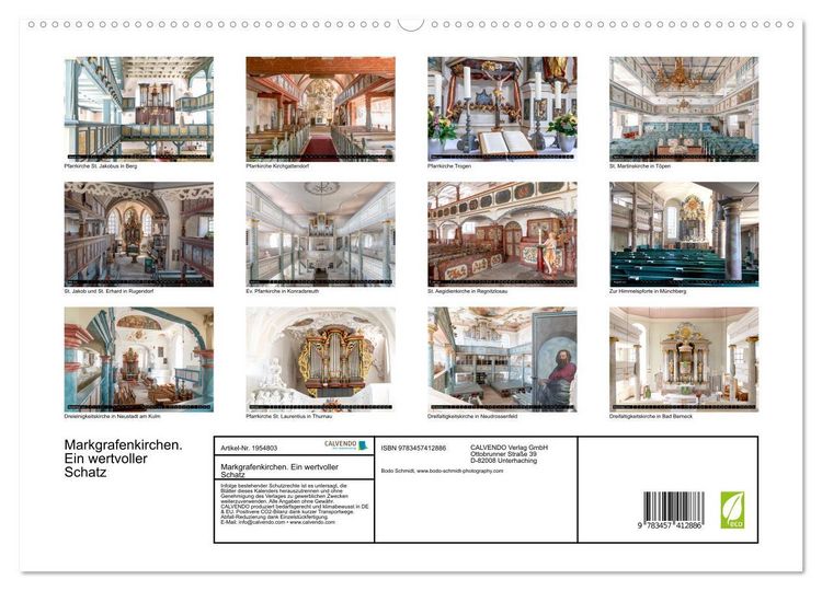 Produktbild: Markgrafenkirchen. Ein wertvoller Schatz (hochwertiger Premium Wandkalender 2026 DIN A2 quer), Kunstdruck in Hochglanz