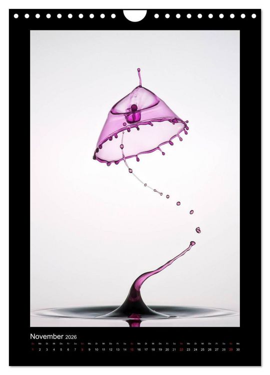 Produktbild: Liquid Art - Wassertropfen in Perfektion (Wandkalender 2026 DIN A4 hoch), CALVENDO Monatskalender