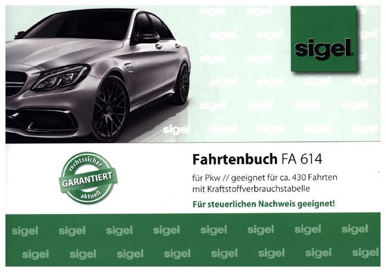Produktbild: Fahrtenbuch A6 quer 40 Blatt