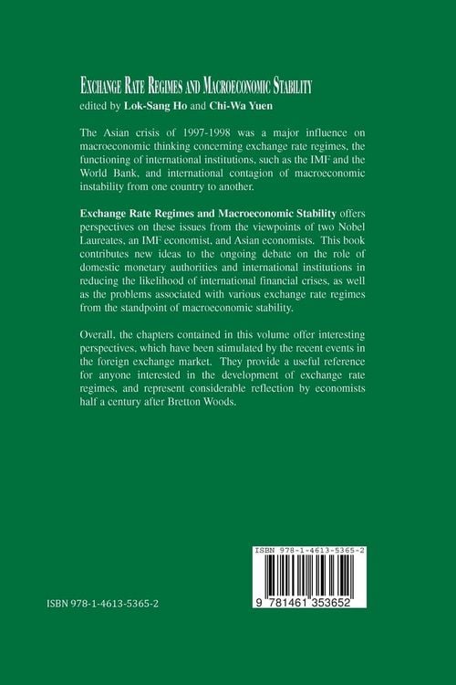 Produktbild: Exchange Rate Regimes and Macroeconomic Stability