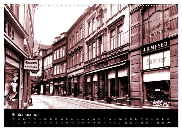 Produktbild: Hildesheimer Schaufenster um 1900 (Wandkalender 2026 DIN A2 quer), CALVENDO Monatskalender