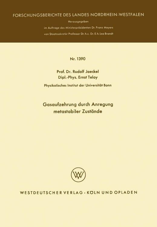 Produktbild: Gasaufzehrung durch Anregung metastabiler Zust&auml;nde