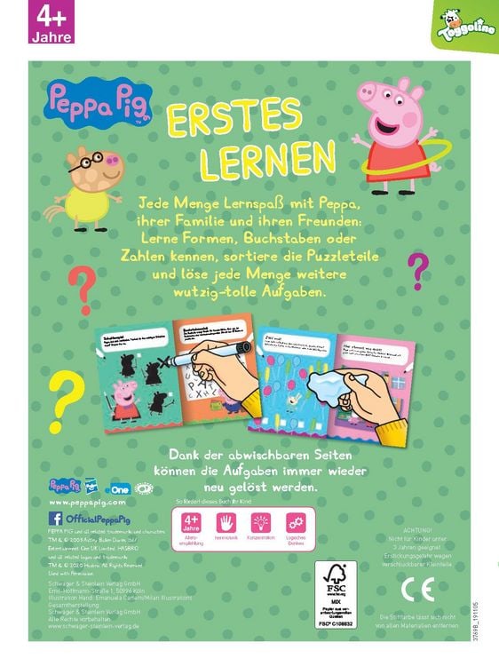 Produktbild: Peppa Pig Mein Lernspielheft - Erstes Lernen