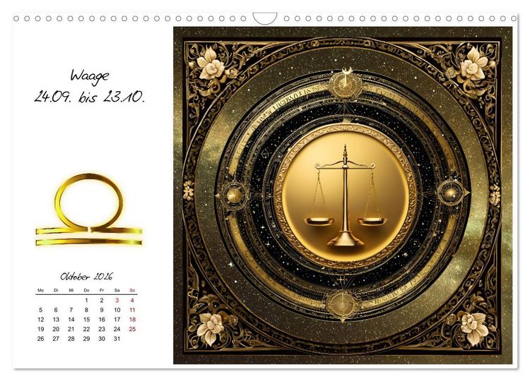 Produktbild: Ein Jahr in Gold (Wandkalender 2026 DIN A3 quer), CALVENDO Monatskalender