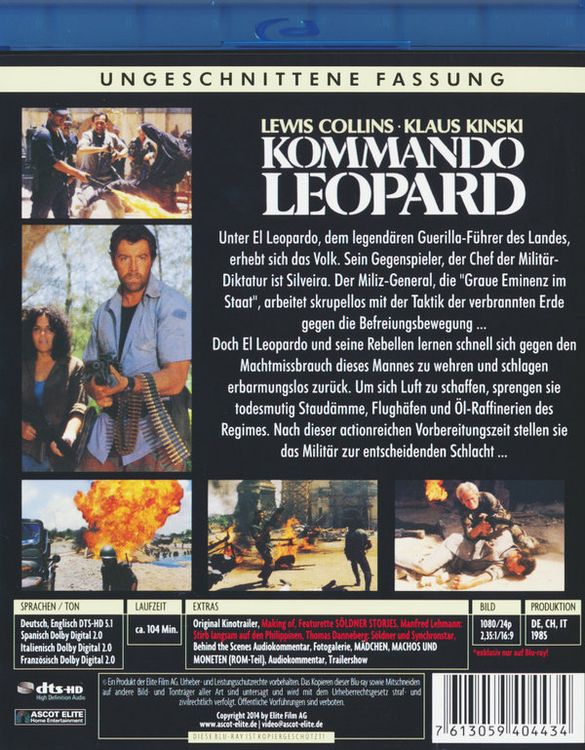 Produktbild: Kommando Leopard - Ungeschnittene Fassung/Cinema Treasures