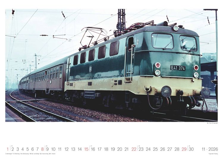 Produktbild: Eisenbahn-Nostalgie - Wandkalender im Format 42 x 29,7