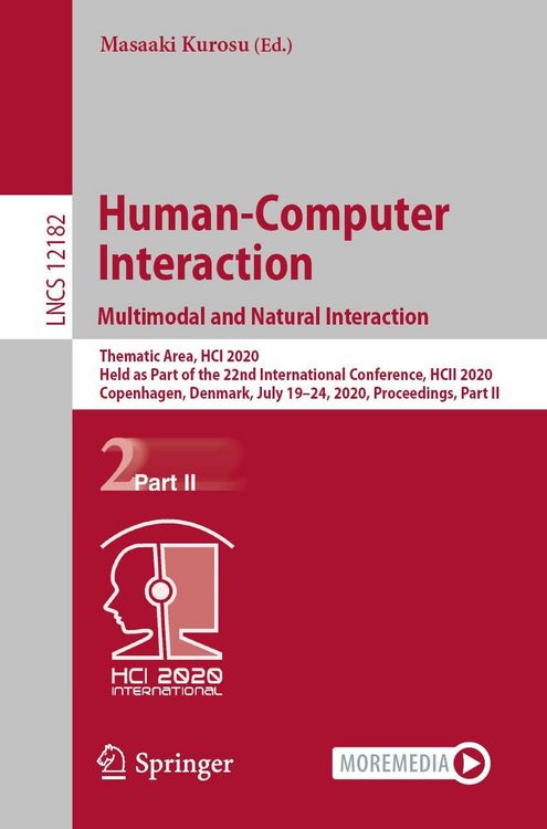 Produktbild: Human-Computer Interaction. Multimodal and Natural Interaction