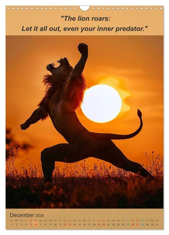 Produktbild: Funny animalistic yoga poses (Wall Calendar 2026 DIN A3 portrait), CALVENDO 12 Month Wall Calendar