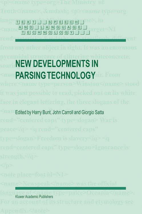 Produktbild: New Developments in Parsing Technology
