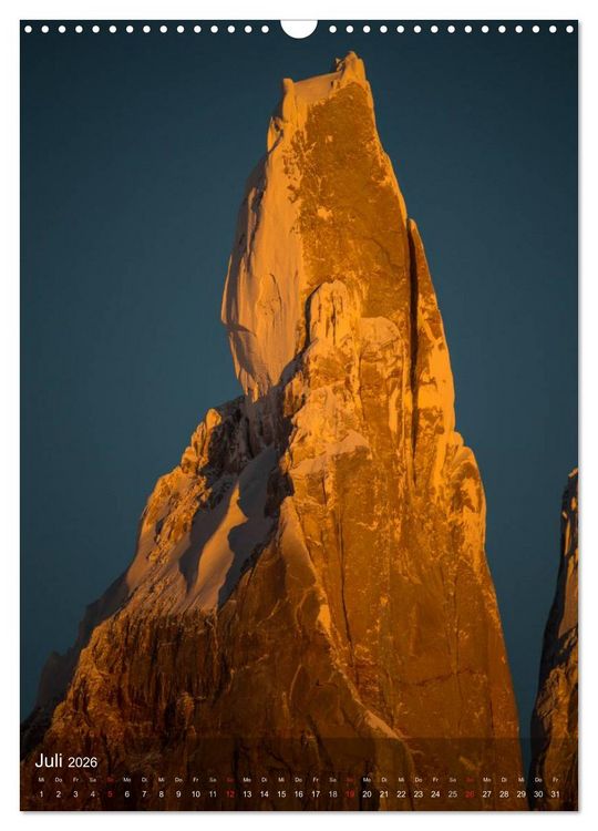 Produktbild: Magische Berge Patagoniens: Cerro Torre (Wandkalender 2026 DIN A3 hoch), CALVENDO Monatskalender