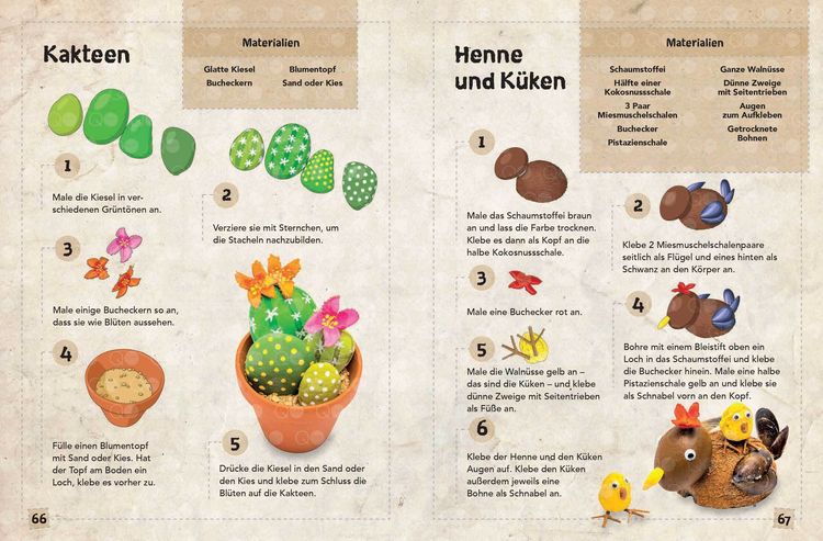 Produktbild: Das Naturbastelbuch f&uuml;r Kinder. 41 Projekte zum Basteln mit allem, was Wald, Wiese und Strand hergeben