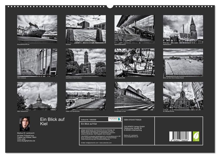 Produktbild: Ein Blick auf Kiel (hochwertiger Premium Wandkalender 2026 DIN A2 quer), Kunstdruck in Hochglanz