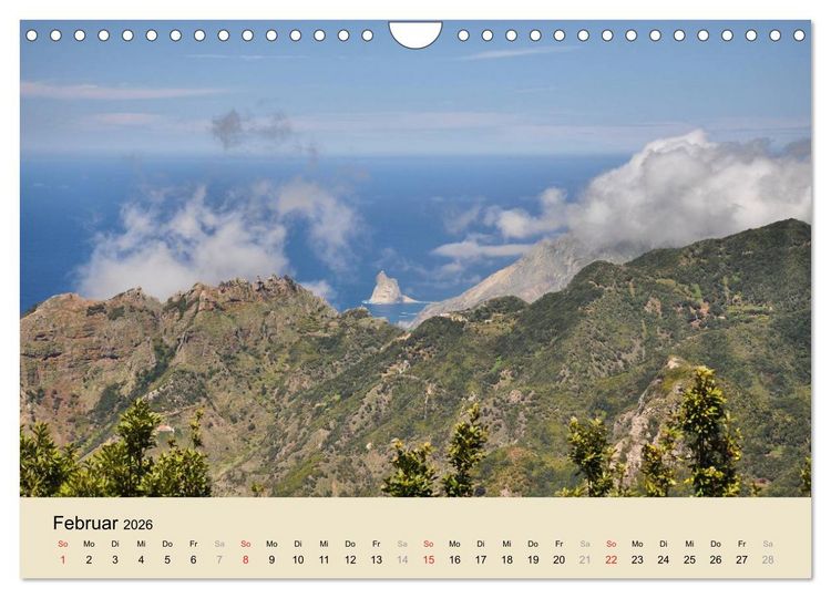 Produktbild: Teneriffa 2026 (Wandkalender 2026 DIN A4 quer), CALVENDO Monatskalender
