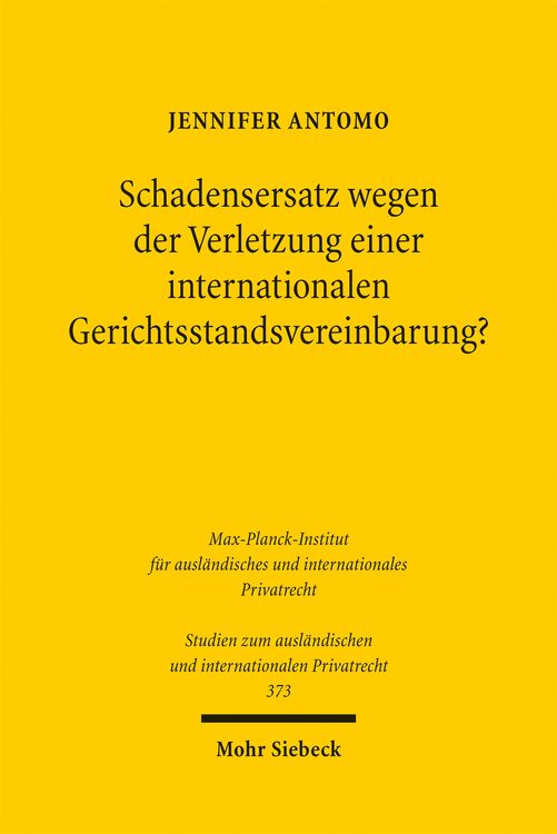 Produktbild: Schadensersatz wegen der Verletzung einer internationalen Gerichtsstandsvereinbarung?