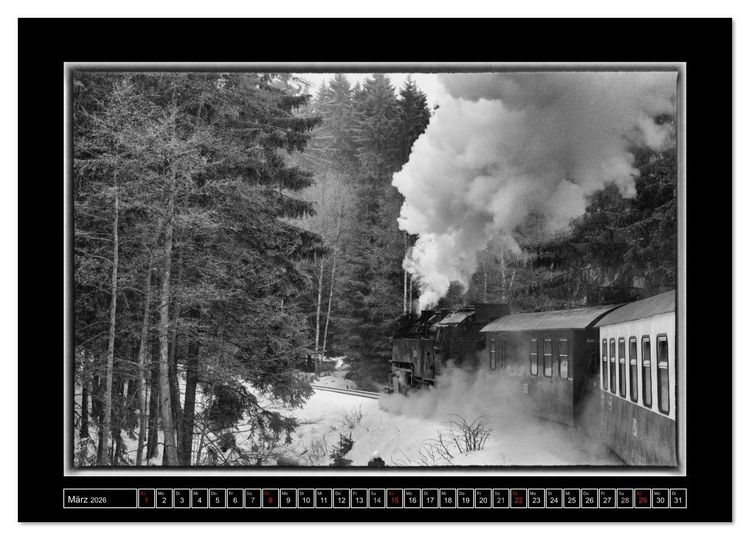 Produktbild: Unter Dampf - Eisenbahnromantik im Harz (Wandkalender 2026 DIN A3 quer), CALVENDO Monatskalender
