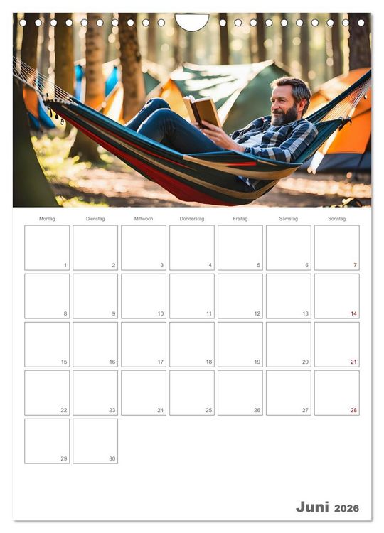 Produktbild: Dein Campingplaner - KI generierte Campingtr&auml;ume (Wandkalender 2026 DIN A4 hoch), CALVENDO Monatskalender