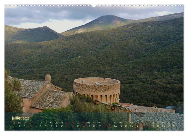 Produktbild: Les balades au Cap Corse (Calendrier mural 2026 DIN A2 vertical) calendrier de bureau