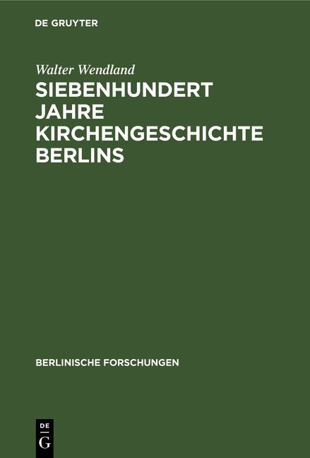 Produktbild: Siebenhundert Jahre Kirchengeschichte Berlins