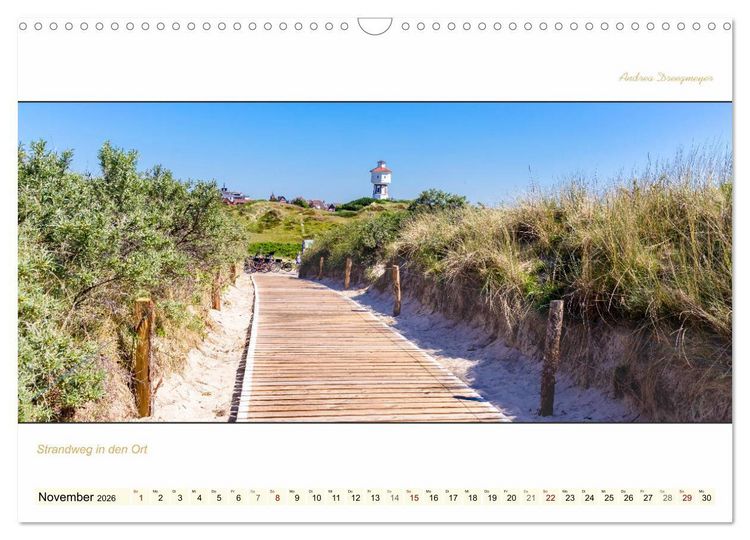 Produktbild: LANGEOOG PANORAMA (Wandkalender 2026 DIN A3 quer), CALVENDO Monatskalender