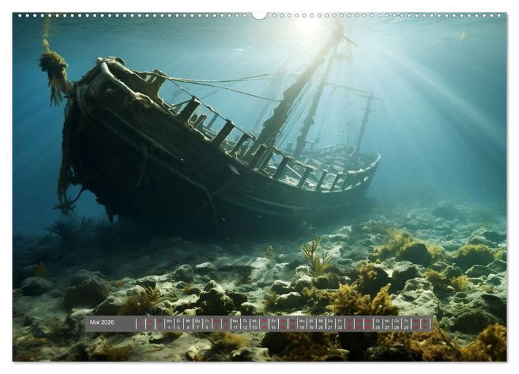 Produktbild: Am Grunde des Meeres (Wandkalender 2026 DIN A2 quer), CALVENDO Monatskalender