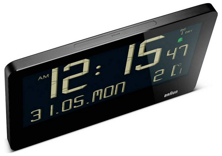 Produktbild: Braun BC14B-DCF Funk Wanduhr 261mm x 173mm Schwarz