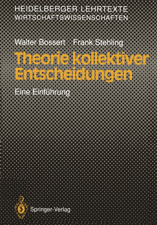 Produktbild: Theorie kollektiver Entscheidungen