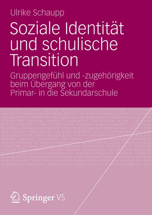 Produktbild: Soziale Identit&auml;t und schulische Transition