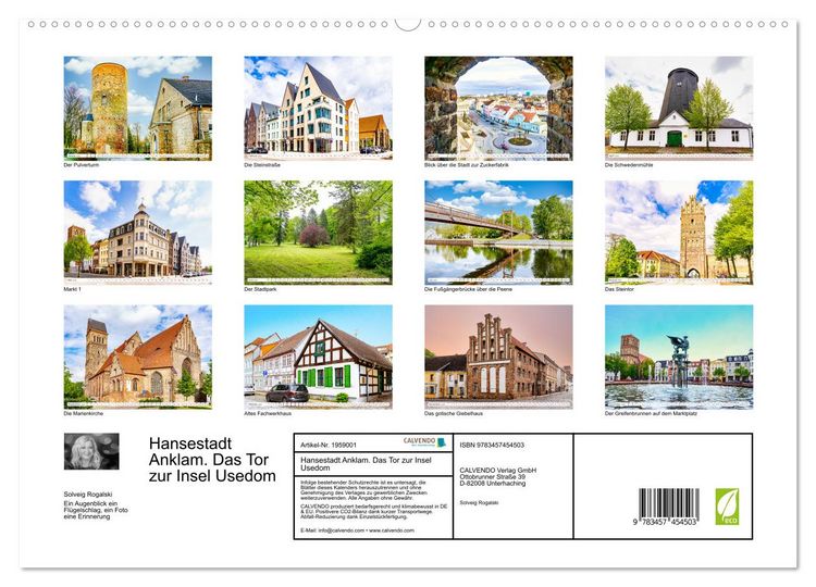 Produktbild: Hansestadt Anklam. Das Tor zur Insel Usedom (hochwertiger Premium Wandkalender 2026 DIN A2 quer), Kunstdruck in Hochglanz