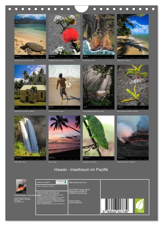 Produktbild: Hawaii - Inseltraum im Pazifik (Wandkalender 2026 DIN A4 hoch), CALVENDO Monatskalender
