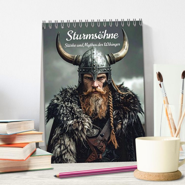 Produktbild: Sturms&ouml;hne St&auml;rke und Mythos der Wikinger (Tischkalender 2026 DIN A5 hoch), CALVENDO Monatskalender