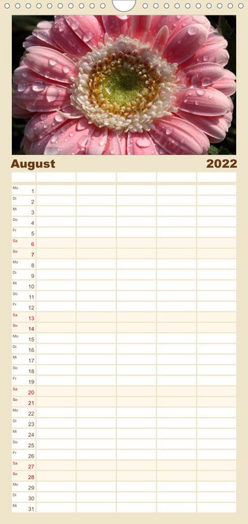 Produktbild: Familienplaner Floral Portraits - Blumen Impression (Wandkalender 2022 , 21 cm x 45 cm, hoch)