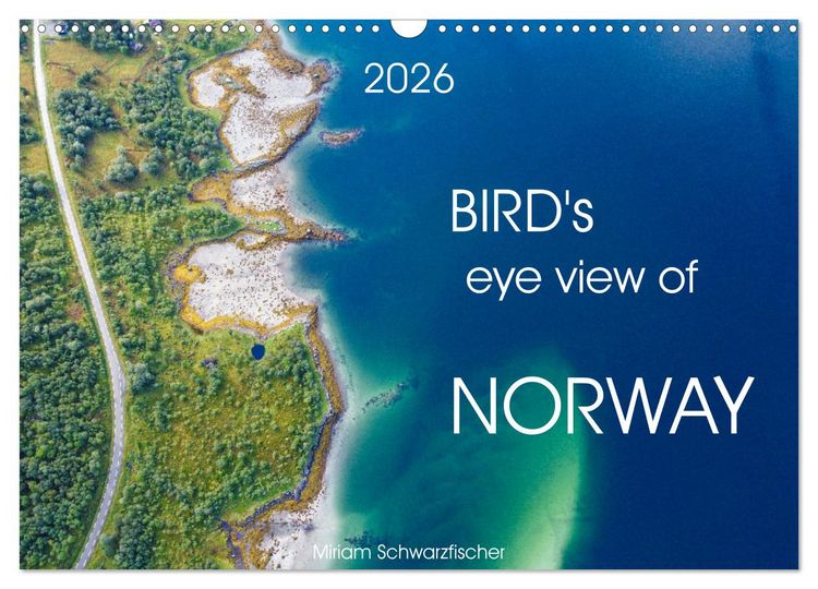 Produktbild: Bird's eye view of Norway (Wall Calendar 2026 DIN A3 landscape), CALVENDO 12 Month Wall Calendar